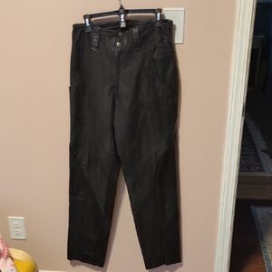 1980s Vintage Maxwear Robert Maxwell Leather Lined Tapered Pants Size 29
